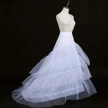 新娘衬裙，带裙撑，蓬松内衬裙摆，适用于婚纱、礼服、复古A字裙、舞会礼服衬裙，多层薄纱，适用于舞会、晚礼服、角色扮演、摄影 - 彩色 - 查看 5