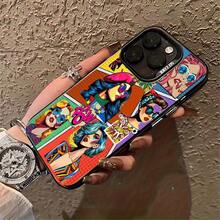 Pop Art Style Featuring Modern Women in Various Settings with Vibrant and Rich Colors. Full Coverage Protective Case for  11/12/13/14/15 Pro Max Series. Perfect Gift for Couples on Birthdays, Christmas, or Valentine's Day - Blanco - Ver 4