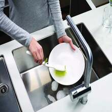 Joseph Joseph Edge Dish Brush With Integrated Sink Rest, Grey - ColorA - View 5