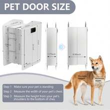 Double-Flap Dog Door For Doors And Wall, With Closing Panel And Lock, Doggy Door And Pet Door, Adjustable Passage, Suitable For Pets Up To 70 Lbs.(Large Size) - 均碼 - 查看 6