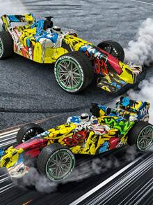 Random Graffiti Pattern Remote Control Car, Science Toy For Kids, Yellow - Graffiti Car - View 6