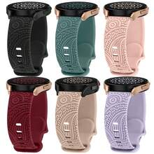 Engraved Bands Compatible With Galaxy Watch 7/FE/6/5/4 Band 40mm 44mm,Galaxy Watch 5 Pro 45mm,Galaxy Active 2,Galaxy Watch 3,Garmin Vivoactive 5 Watch Band/Vivoactive 6/3/3 Music,Venu/Venu Sq & Forerunner 55/165/245/645,20mm Soft Silicone Replacement Sport Strap For Men - 20mm - View 1