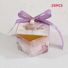 20/50/100 hộp giấy hình lục giác họa tiết vân đá cẩm thạch "Cảm ơn", hộp quà tặng nơ màu hồng/xanh dương/tím, hộp quà tặng tiệc màu hồng, hộp quà tặng màu tím, quà cưới, hộp quà tặng tiệc tùng, túi quà cảm ơn, đồ trang trí sinh nhật tự làm, quà tặng ngày Valentine, quà cưới, quà đính hôn, quà tặng tiệc cô dâu, quà sinh nhật, quà tặng tiệc mừng em bé. - Nhiều màu - Xem 39