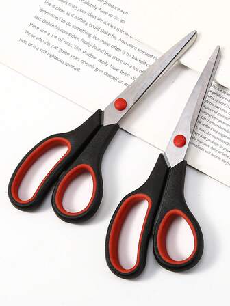 1 st mångsidig kontorssax, rostfri sax, sömnadssax, bekväma handtag, hushållssax, gör-det-själv-sax, höger-/vänsterhänt