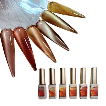 Gama de 6 pzas ojo de gato hoja de maple