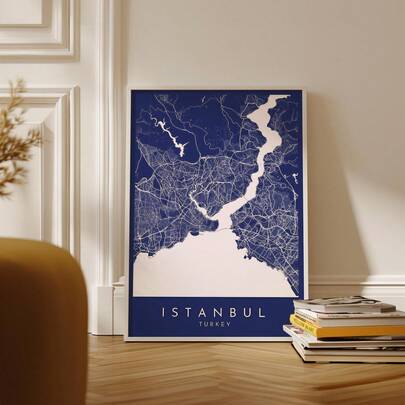 1 bản in nghệ thuật bản đồ thành phố Istanbul không khung, đồ trang trí tường Thổ Nhĩ Kỳ tối giản hiện đại, áp phích bản đồ phong cách cổ điển, nghệ thuật treo tường đô thị cho phòng khách, đồ trang trí nhà theo phong cách Boho, quà tặng cho người yêu thích du lịch, đồ dùng thiết yếu trong phòng ký túc xá, đồ trang trí trở lại trường