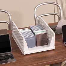 1pc Wardrobe Storage Drawer Organizer, High Capacity Foldable Sweater Clothes Storage Box With Dividers - White - View 4