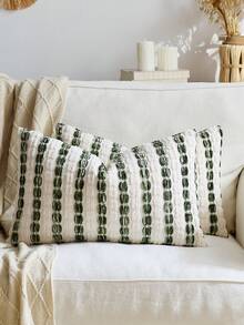 1/2 chiếc Màu xanh ô liu (Không bao gồm ruột gối) Vỏ gối kẻ sọc dày 3D, Vỏ gối nhung phong cách nông trại Bohemian, Vỏ gối màu trung tính, Thích hợp cho ghế sofa, giường, phòng ngủ, phòng ăn, tiệc tùng, trang trí, mọi mùa - Màu xanh Ô liu - Xem 17