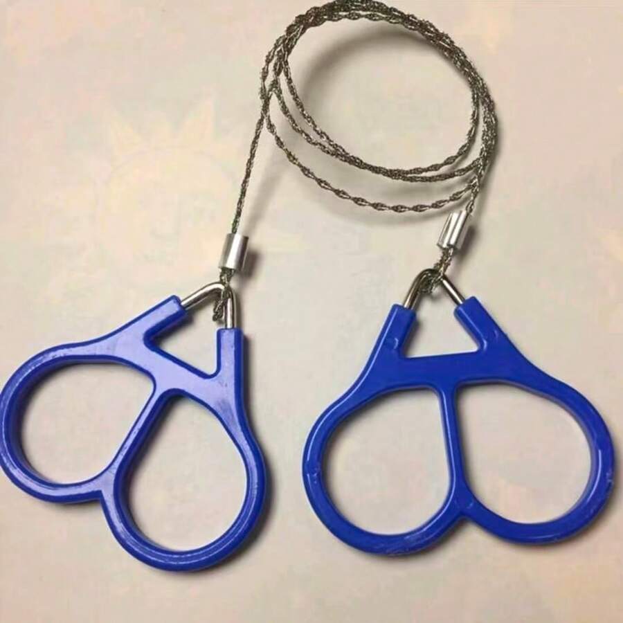 1件装手拉式钢丝锯、链锯、绳锯、户外生存装备