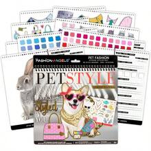 - Pegatina de moda para mascotas, 30 hojas de estilo para colorear para nios, nombres, complementan y disean trajes nicos para tus animales favoritos, artculos esenciales para - Multicolor - Ver 1