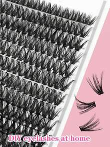 Miss Wink 50D Soft Curly Natural Eyelash Extension Kit, 8-16mm Mixed, 0.07mm D Curl, 12 Rows Total 240 Strands, Waterproof Mink, 3D Lightweight DIY Eyelash Set, Suitable For Natural, Dramatic, And Daily Makeup, Portable And Easy To Use, Suitable For Daily Or Various Occasions