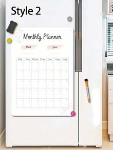 Reusable Magnetic Whiteboard Fridge Sticker With Erasable Pens - Dry Erase Weekly Planner Board For Kitchen, Home, School, Office - Perfect Back To School Gift - Multicolor - View 14