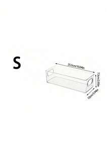 1 pieza Caja apilable transparente integrada para almacenamiento y organización de cocina, diseño transparente para identificación rápida de alimentos. Contenedor de almacenamiento de alimentos, ideal para frutas, verduras, bebidas, granos y diversos alimentos que mantiene los alimentos frescos - Multicolor - Ver 9