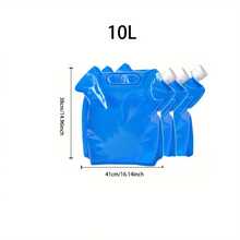 Bolsa de agua plegable portátil para exteriores - Bolsa de hielo de PE, plegable, a prueba de fugas, congelable, con asa portátil, adecuada para uso en exteriores, emergencias, campamento, senderismo, aventura, baños de hielo, recuperación post-entrenamiento - Multicolor - Ver 10