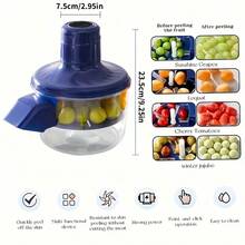 RAF 电动葡萄削皮器、番茄削皮器、大蒜削皮器、可充电自动水果削皮器、厨房果蔬削皮器、商用奶茶店水果削皮器、家用削皮器——显著提高食品加工效率，食品加工 - 多色1 - 查看 3