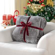 Warm Weighted Blanket, Fleece Sherpa Flannel Throw Heavy Blanket With 7-Layer Design - 灰色 - 查看 7