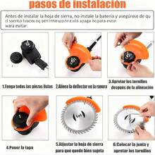 Cortacésped Eléctrico Inalámbrico 21V - Herramienta Multifunción con 4 Cuchillas + 2 Baterías, Ligero 1.6kg para Huerta, Camping, Hostal y Mantenimiento de Patio/Herramienta de Jardín Multifunción 800W - Cortacésped Batería de Litio + 4 Cuchillas Intercambiables, Ideal para Huerta, Balcón y Camping en México - Amarillo Mostaza - Ver 7