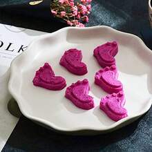 1 pieza Molde de silicona con forma de huella de bebé para jabón, chocolate, caramelo, barra de loción, cubitos de hielo de gelatina, galletas, suministros para fiesta de ducha, boda y cumpleaños, decoraciones para el hogar y fiestas - Multicolor - Ver 6