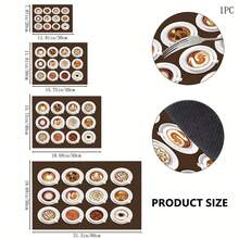 1pc Coffee Pattern Absorbent Drying Mat, Kitchen Decor Coffee Maker Pad, Handmade Coffee Pot Draining Mat, Kitchen Floor Mat, Dining Table Mat, Kitchen Counter Bowl Drying Pad, Breakfast Mat, Heat-Resistant Anti-Slip Draining Mat, Diatomite Draining Mat, Hides Stains, Super Absorbent Kitchen Mat, Easy To Clean Dish Rack Mat, Suitable For Kitchen, Dining Table, Coffee Shop, Bar, Holiday, Party, Home Decor, Holiday Gift
