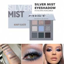 beauty glazed 9-Color Eyeshadow Palette, High Pigmentation, Matte, Shimmer, Natural Smokey, Glitter, Cream & Powder Textures, Waterproof Makeup Palette - #T - 查看 8