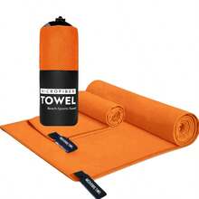 2 PC Towels Super Absorbent High Quality Lightweight With Mesh Bag Outdoor Gear For Camping Hiking Trave - B - View 12