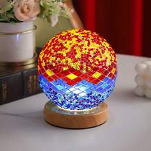 Đèn ngủ Bohemian bằng thủy tinh khảm trang trí nhà cửa đèn bàn phòng ngủ với bầu không khí tiệc tùng xung quanh cao cấp - Nhiều màu - Xem 28