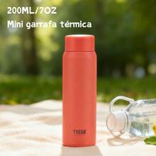 TYESO 1 Piece Mini Pocket Thermal Mug, Stainless Steel, Portable Travel Mug, Back To School, 200ml/7oz Stainless Steel Tea Cup, New Stylish Water Bottle, Mini Portable Car Cup - 紅色的 - 查看 10