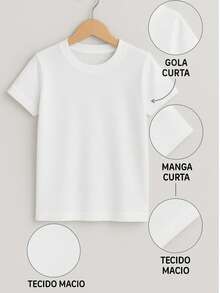 Camiseta Algodão Infantil Unissex Estampado F@rm Sweet F@rm 931 Camisa de Criança Country Fazenda Animais Campo - Branco - Visão 3