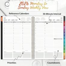 Agenda de citas 2026 u2013 Agenda 2026 9x 11 pulgadas, enero 2026 u2013 diciembre 2026, planificador diario por hora con intervalo de 30 minutos, semanal y mensual, pestaas coloridas mensuales - Libro/planificador de citas 2026 - Ver 5