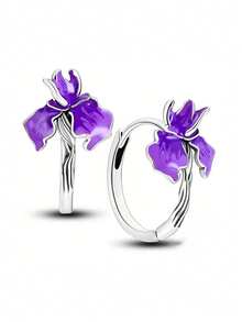1 Pair Pretty Hoop Earrings For Women For Party Engagement Anniversary Jewelry Valentine's Day Gift - 1# - View 2