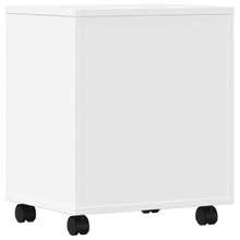 Suporte para impressora vidaXL com rodas, branco, 41x32x48 cm - Castanho - Ver 7