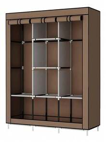 Organizador de Almacenamiento para Armario de 8 Compartimientos – Estante de Aleación de Gran Capacidad para Apartamento y Dormitorio - Óxido marrón - Ver 2