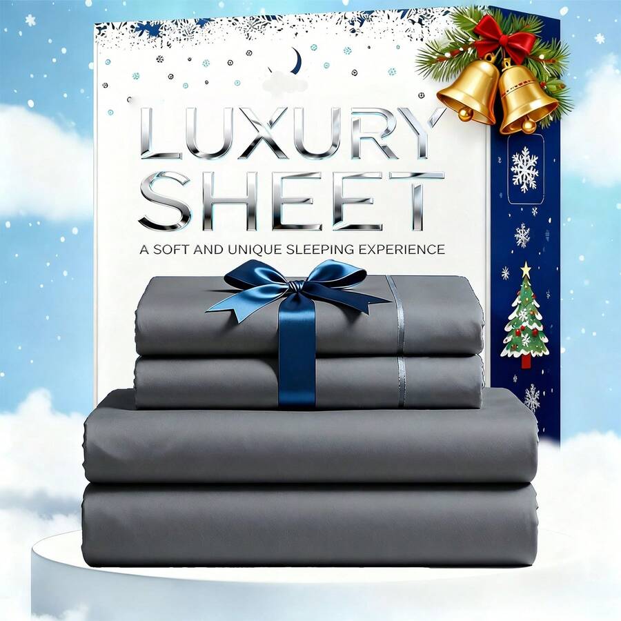 1/ 2/ 3pcs Luxury Hotel-Grade Fitted Sheet Set - 2000TC Ultra Soft & Breathable Microfiber With 14" Deep Pocket, Shrinkage & Fade Resistant, Elegant Deep Pocket For Mattresses, All-Season Easy Care Bedding Gift, Daily Use, Dorms, Guest Rooms. - 灰色 - 查看 1