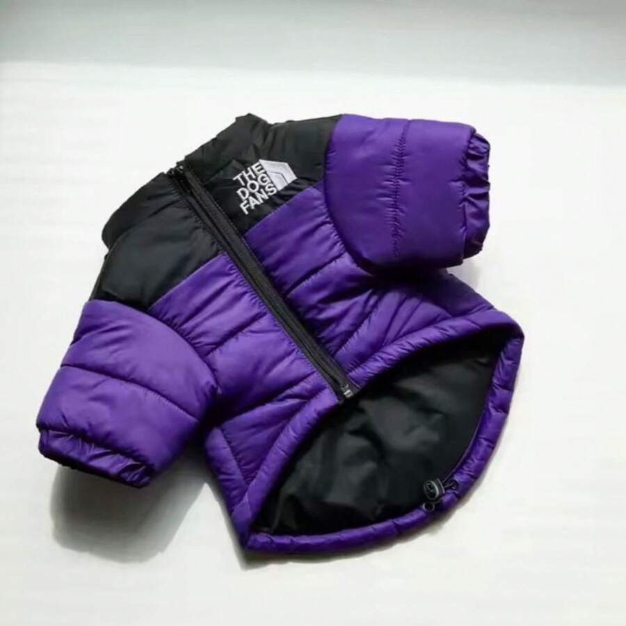 Chaqueta cálida de invierno para perros: poliéster cómodo, elegante y liviano para todas las estaciones, disponible en varios colores y tamaños para cachorros. - Morado - Ver 1