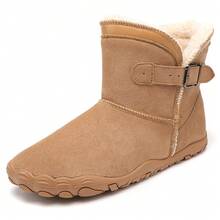 Botas de neve femininas - Camelo - Ver 4
