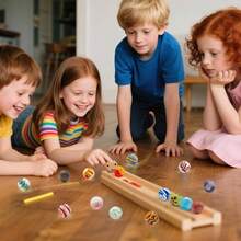 Canicas grandes de 1 pulgada de mrmol hecho a mano para nio nia coleccin de regalo y decoracin del hogar, 16 piezas - inicial - Ver 5