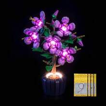 - Kit de luz mejorado compatible con Botanical Hibiscus juego de construccin de luces, decoracin compatible con 10372 modelo no incluido - amarillo - Ver 7
