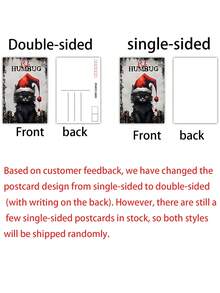 بطاقات بريدية ورقية بموضوع عيد الميلاد الكرتوني - تتميز بالرجال الزنجبيل وسانتا كلوز والحيوانات الكرتونية، قابلة للكتابة بسطح ناعم، مثالية لتجميع الصور والكتابة الإبداعية والحرف اليدوية وتحية أعياد الميلاد والهدايا، سلسلة كلاسيكية من البطاقات الزخرفية، مثالية لتجميع الصور والحرف اليدوية وديكورات أعياد الميلاد