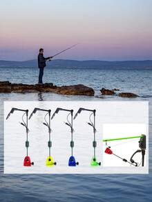 GOTURE 1 Set Multifunctional European Style Carp Fishing Kit: Stainless Steel Vibrating Lure + Tensioner + Alarm Holder (Flat Clip Hard Rod Design)