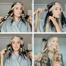 Heatless Hair Curler, No Heat Hair Curler Headband With Adjustable Straps, Can Be Worn All Night Long, Suitable For Women And Girls To Create Wavy Curls ,Hair Tool Kit ,Hair Styling Kit - Multicolor - View 4