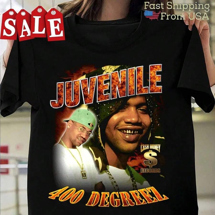 New Juvenile 400 DEGREEZ Fans Unisex All Size Shirt - Black - View 1