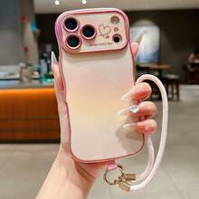 【人気の新製品】ミニマリスト高品質クリエイティブグラデーションレーザーカットハートランヤード compatible with iPhone 11 12 13 14 15 16 Pro Plus Max 16E 17 17Pro 17Pro Max 17Air用 エレガント耐衝撃保護カバー, モバイルアクセサリー,日常使用ケース,クリエイティブパターン,スタイリッシュなカバー,耐久性のある素材,ファッション愛好家,ギフトショッパー - ブルー - チェックする 9