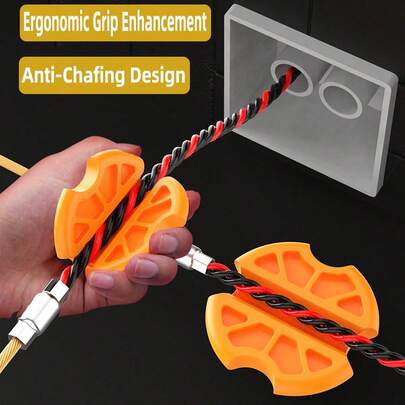 2 st. gummidyna för kabeldragning, bekvämt kabeldragnings- och utdragningsgreppverktyg för elektriker för att dra kablar, sladdar och nätverkskablar