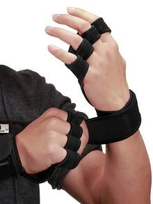 قفازات تمرين متينة، حماية راحة اليد، قبضة مانعة للانزلاق، تصميم بدون أصابع، مناسبة للجنسين، قفازات رفع أوزان مانعة للانزلاق، وسادات قبضة للجيم، مناسبة للشد، تمارين الجيم، التمارين المنزلية، التدريب المتقاطع، تدريب القوة، ملحقات معدات اللياقة البدنية - متعدد الألوان - مشاهدة 7