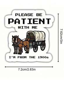 1PC/3pcs Go  Sticker, Nostalgic, Retro, Time-Traveling Situational Conversations Sticker, Time Travel Sticker, Nostalgic, Retro, Time-Traveling Situational Conversations Sticker, Fun & Quirky Unique Weather-Resistant, Cute Stickers For Friend - màu nâu - Xem 3
