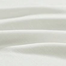Ivory White Linen Semi Sheer Curtains 63 Inch Length For Living Bedroom 2 Panels Rod Pocket Light Filetring Privacy Linen Blend Cotton Textured Rustic Farmhouse Decor Drapes For Dining Room, W52xL63,52inchWx63inchL(Packof2),IvoryWhite - 象牙白 - 查看 3