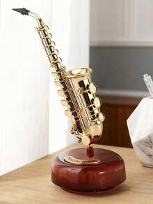 1个新款旋转小提琴音乐盒，鲁特琴造型创意家居装饰，小型乐器礼品八角形上弦音乐盒，生日礼物，圣诞礼物，圣诞装饰，圣诞礼物，送给她的礼物 - 樂器造型音樂盒擺飾 - 查看 6