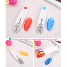 U-Shaped Craft Scissors With Protective Cover, Precision Thread Clipper For Yarn, Embroidery, Sewing, And DIY Projects – Ideal For Trimming Threads, Fabric, Cross-Stitch, And Handmade Crafts. Compact Portable Design For Craft Enthusiasts And Hobbyists. - Random - View 2