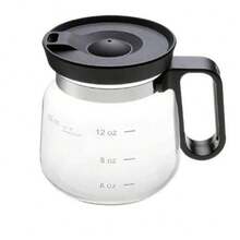16 Oz Glass Coffee Mug In Coffee Pot Shape 4" Tall – Compact Carafe Design With Sip Lid| Fun Gift For Coffee Lovers| Cute, Compact Novelty Mug Small Size Cute Coffee Pot Shaped Coffee MugSize 4" Tall X 3.75" Wide - 黑色(1件) - 查看 9