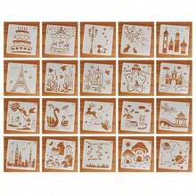 海报模板，通用绘图工具，可重复使用，适用于学生：绘画模板、DIY相册、日记模板。